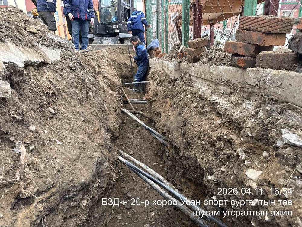 Баянзүрх усан спорт цогцолборын ойр орчмын борооны ус зайлуулах шугам угсралтын ажил дууслаа