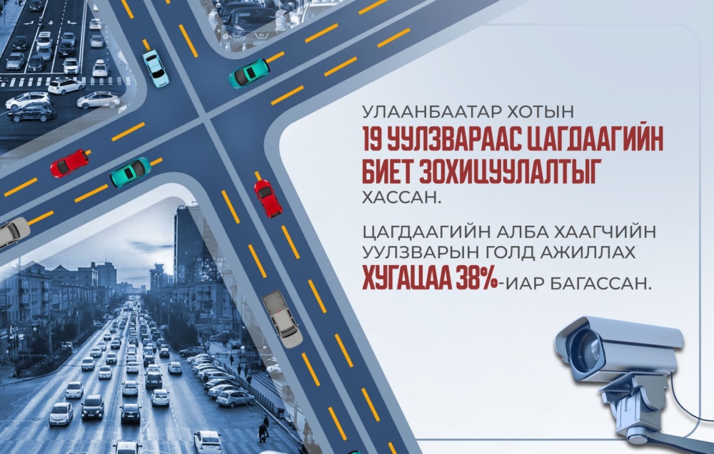 Улаанбаатар хотын 19 уулзвараас цагдаагийн биет зохицуулалтыг хассан