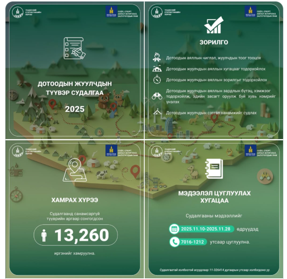 ДОТООДЫН ЖУУЛЧДЫН ТҮҮВЭР СУДАЛГАА - 2025