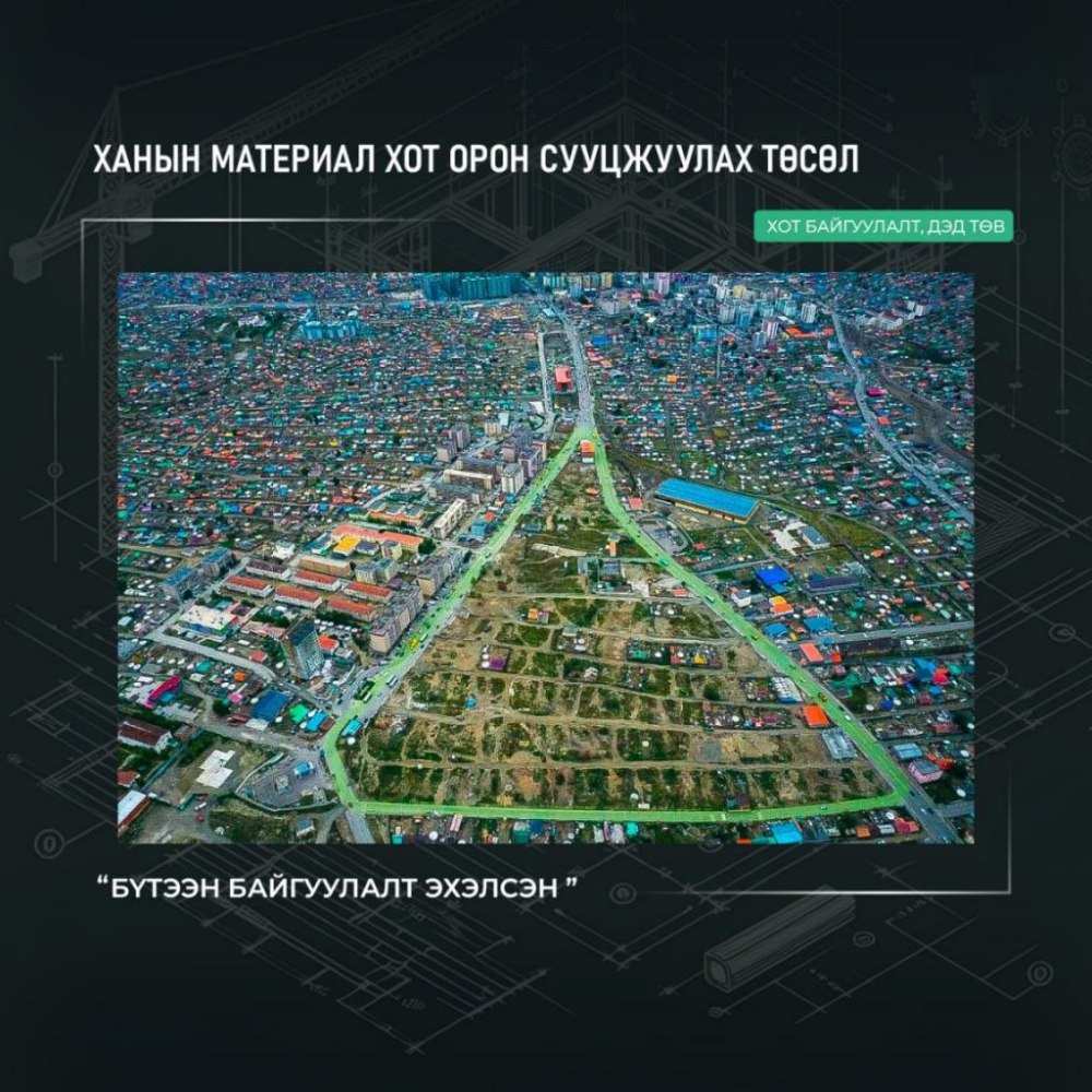 Ханын материал хот орон сууцжуулах төслийн газар чөлөөлөлтийн явц 96 хувьтай үргэлжилж байна