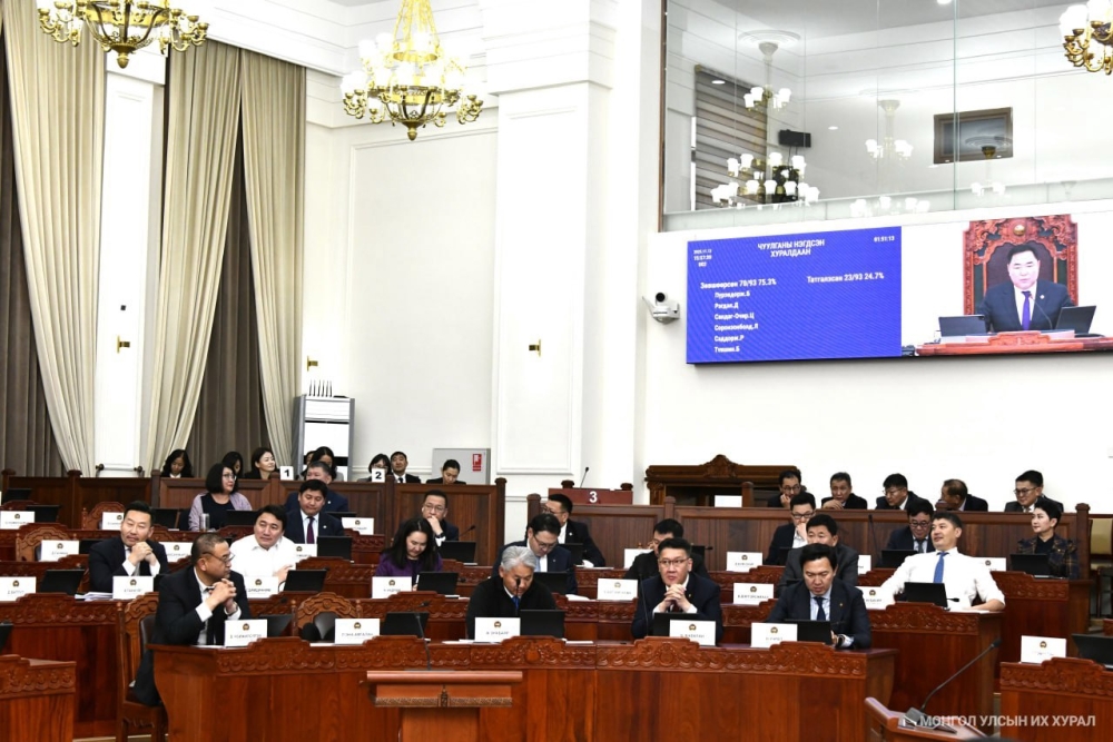 Монгол Улсын 2026 оны төсвийн тухай хуулиудыг эцэслэн баталлаа